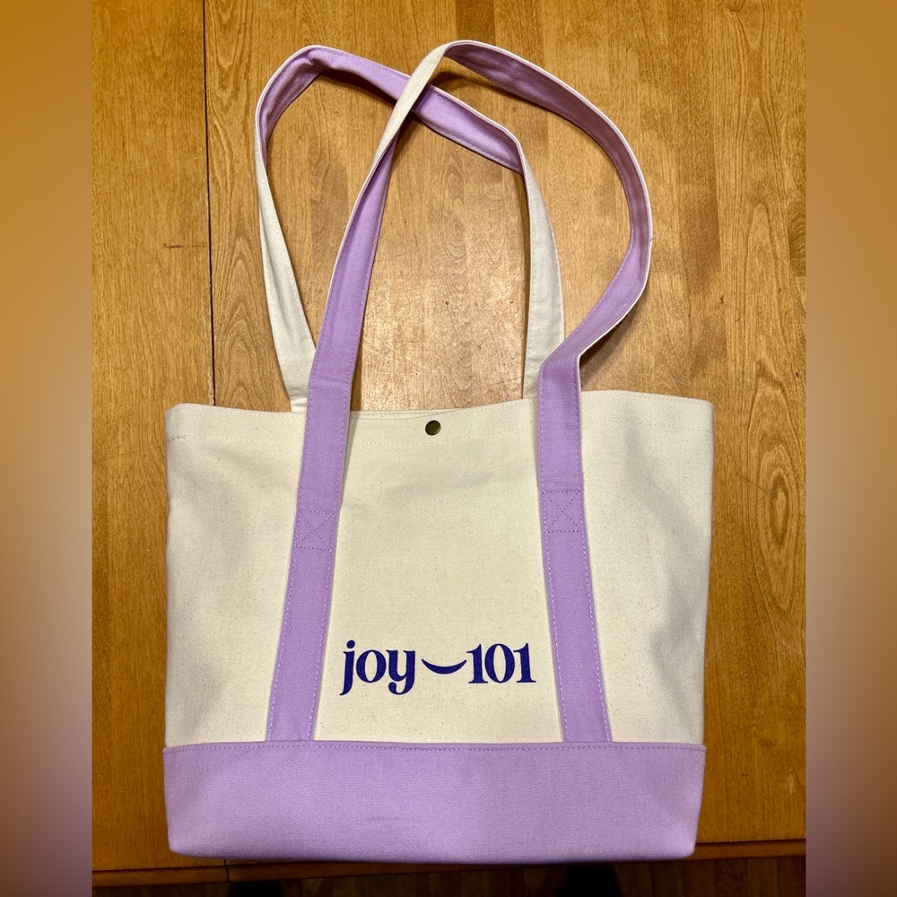 Joy 101 Hoda Kotb canvas tote bag